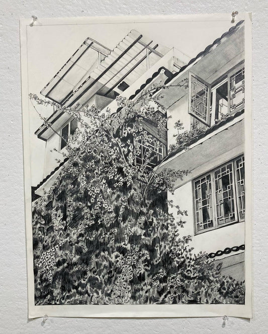 'Black & White Breakfast in Yangshuo' Print