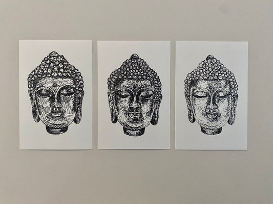 'Beauty in Buddha' 3 Piece Print